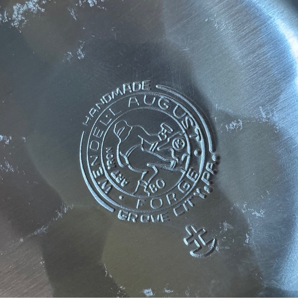 Set (4) of handcrafted forged aluminum coasters from Wendell August Forge, USA - Picture 3 of 7